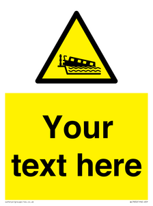 Custom warning grounding narrow boat on lock cill